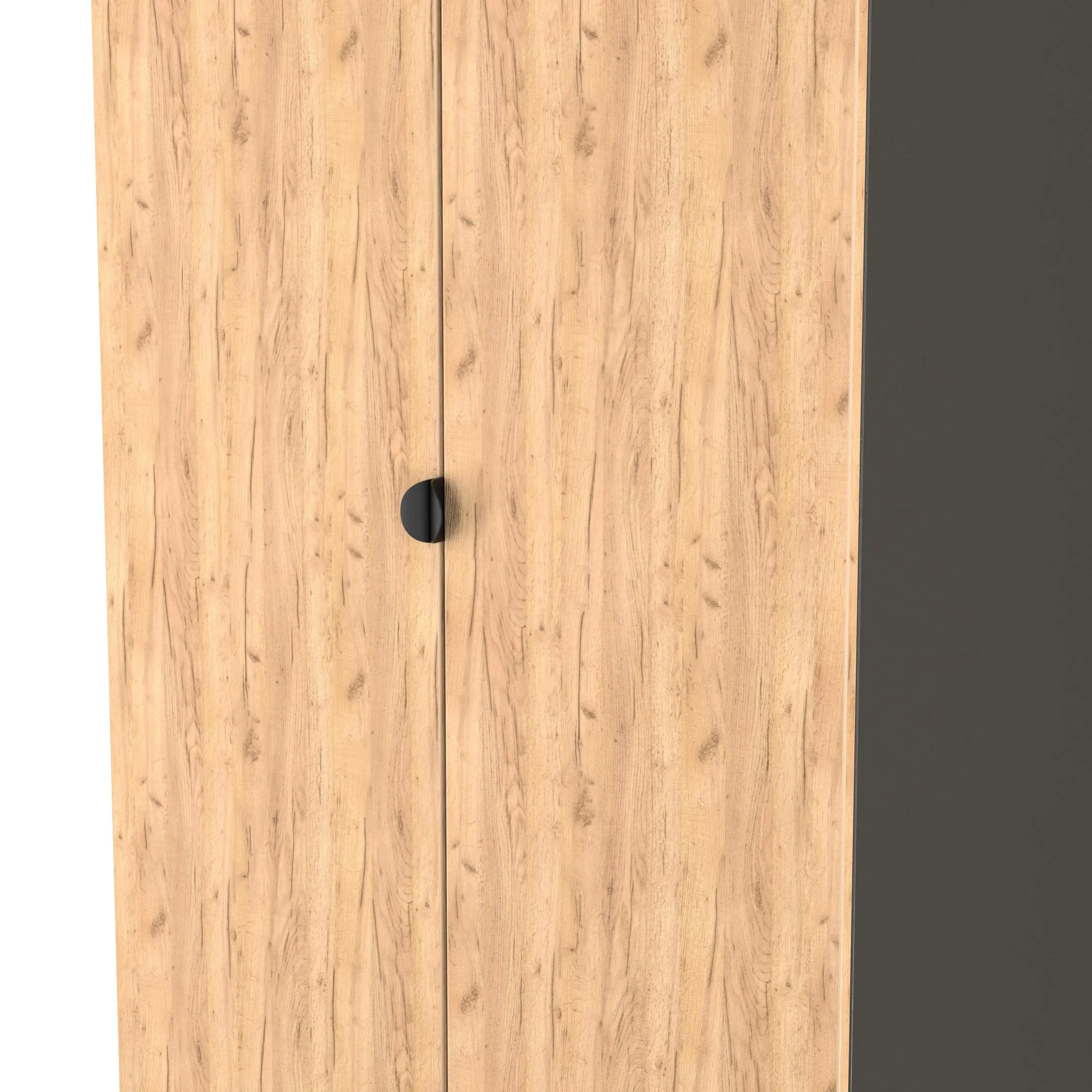 Bora Tall 2 Door Robe in Gold Craft Oak & Graphite - Ready Assembled - Image 4