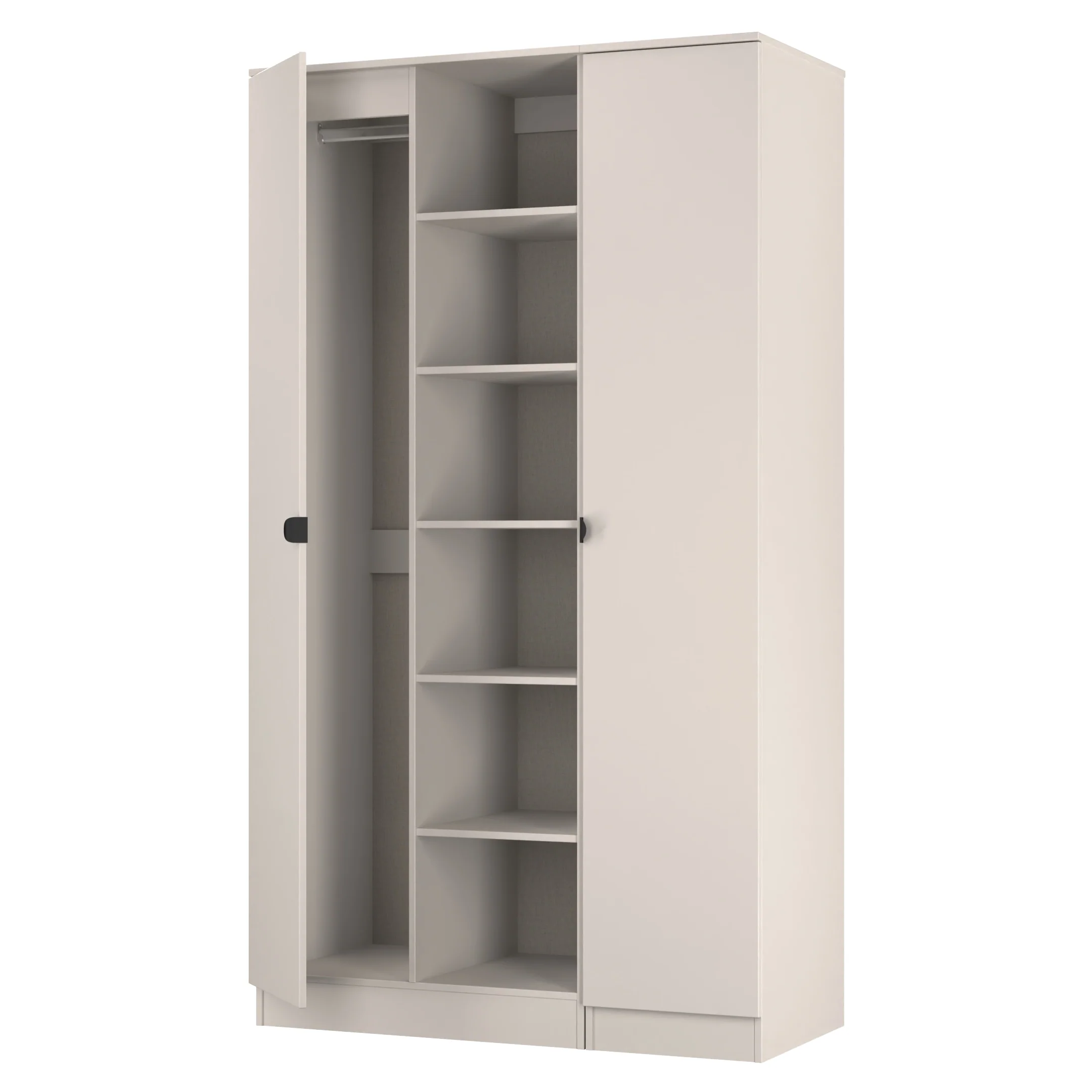 Bora Tall 3 Door Robe with shelves in Kashmir - Ready Assembled - Image 5