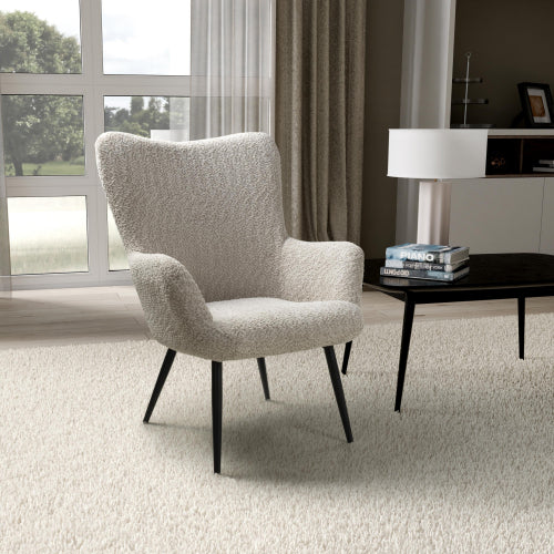Bordeaux Textured Chenille Effect Mink Armchair - Image 7