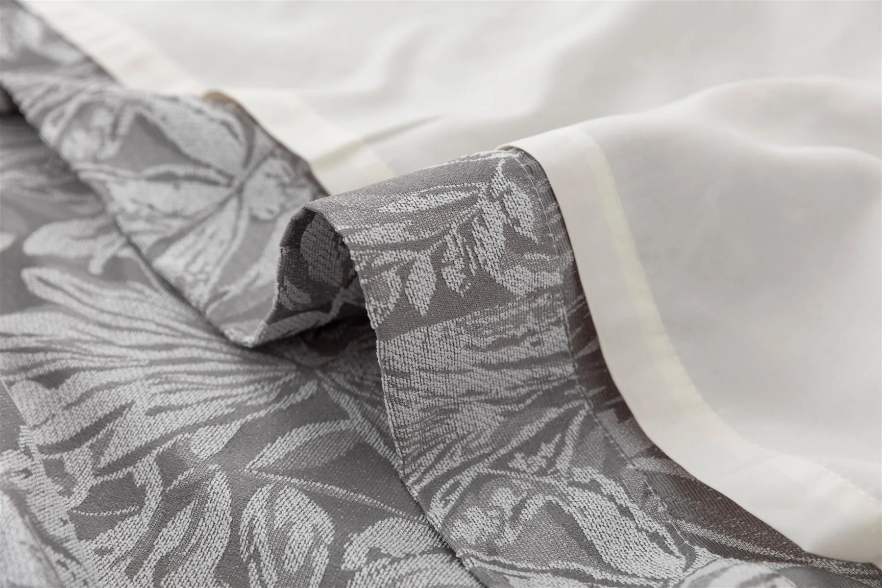 Botanic Chenille Jacquard Lined Pencil Pleat Taped Top Curtains - Image 4