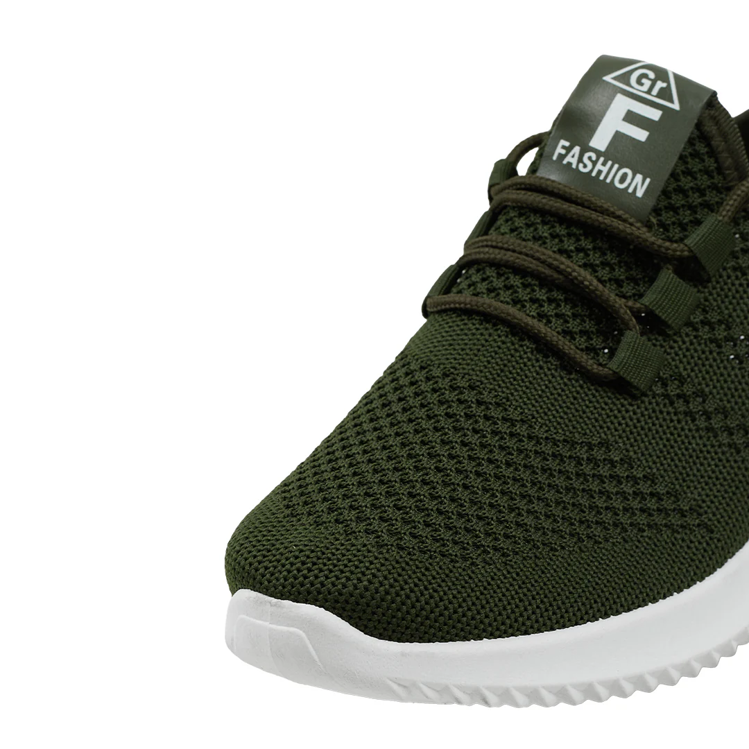 Breathable Lightweight Trainers - Dark Green - Image 5