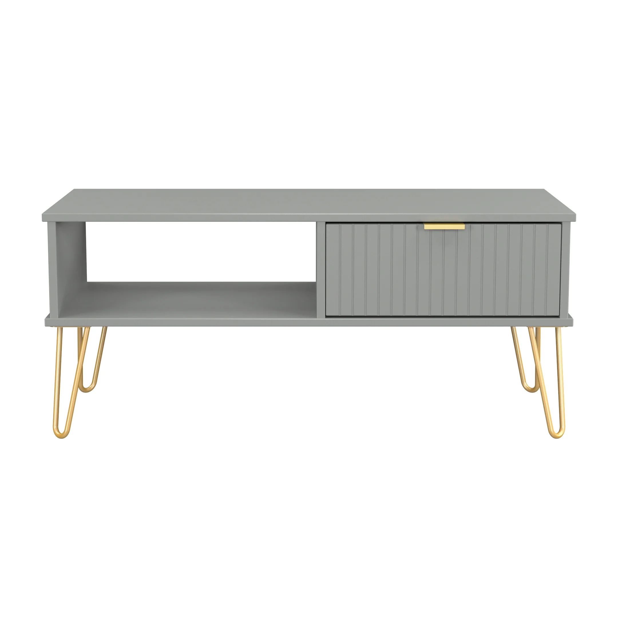 Breda Ready Assembled 1 Drawer Coffee Table in Dusk Grey - Image 2