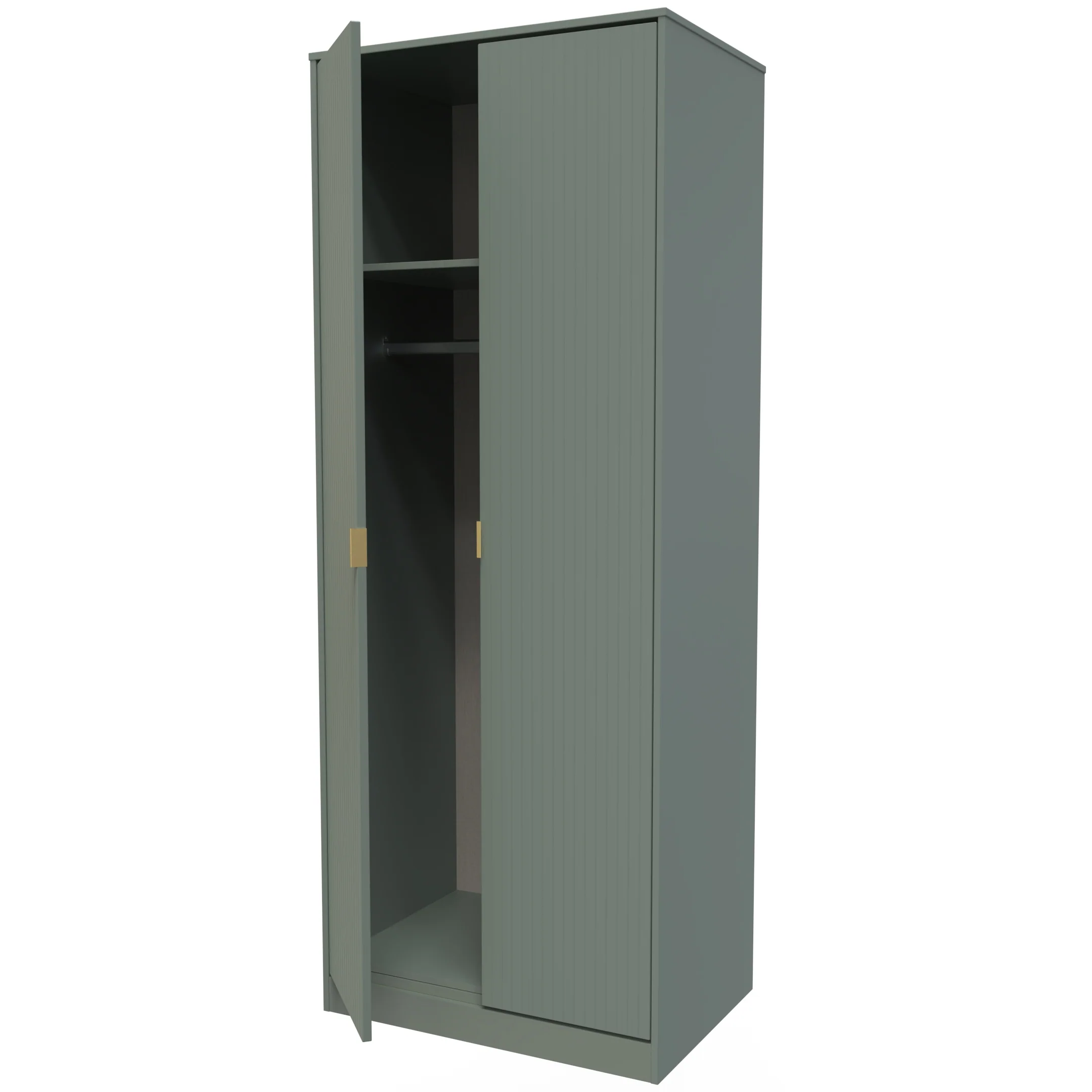 Breda Ready Assembled 2 Door Wardrobe In Reed Green - Image 5