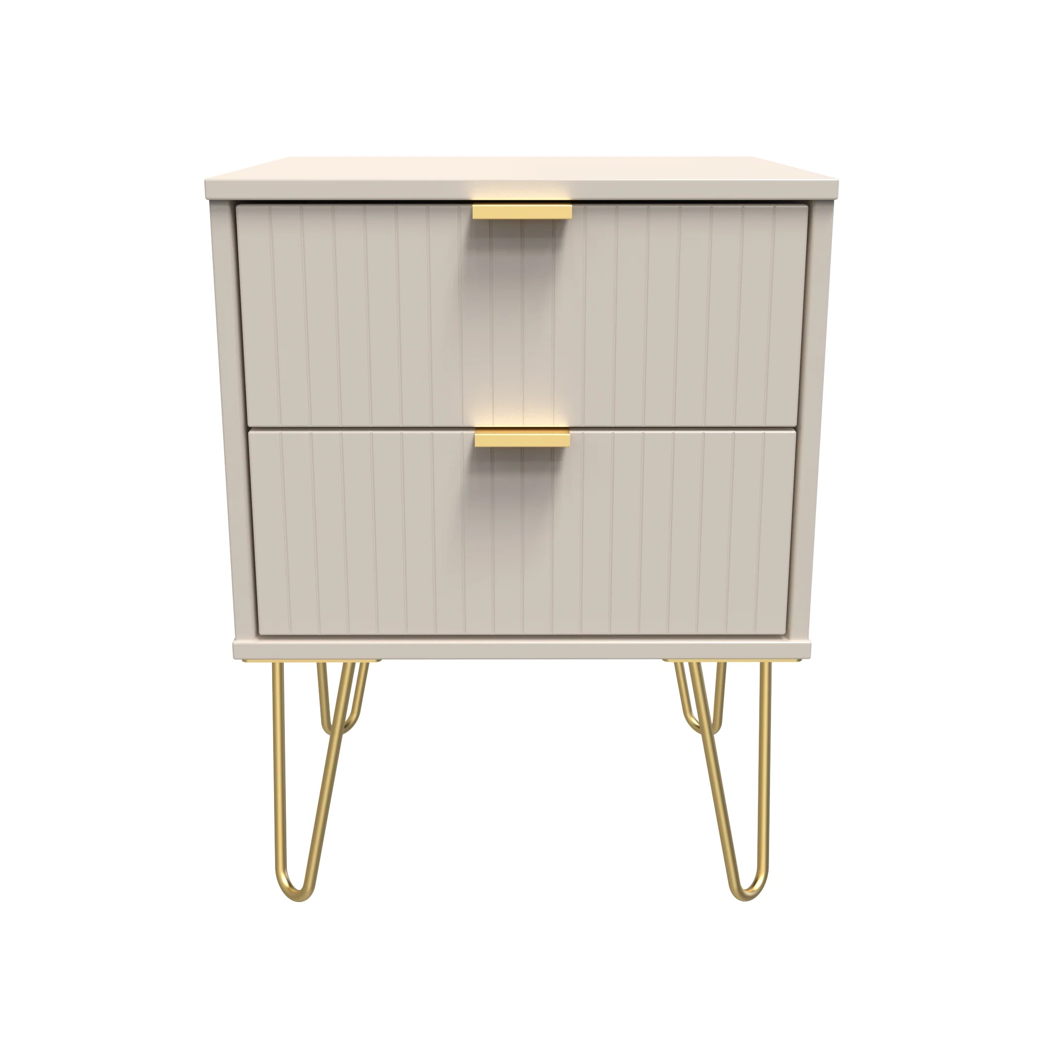 Breda Ready Assembled 2 Drawer Bedside Cabinet in Kashmir Matt