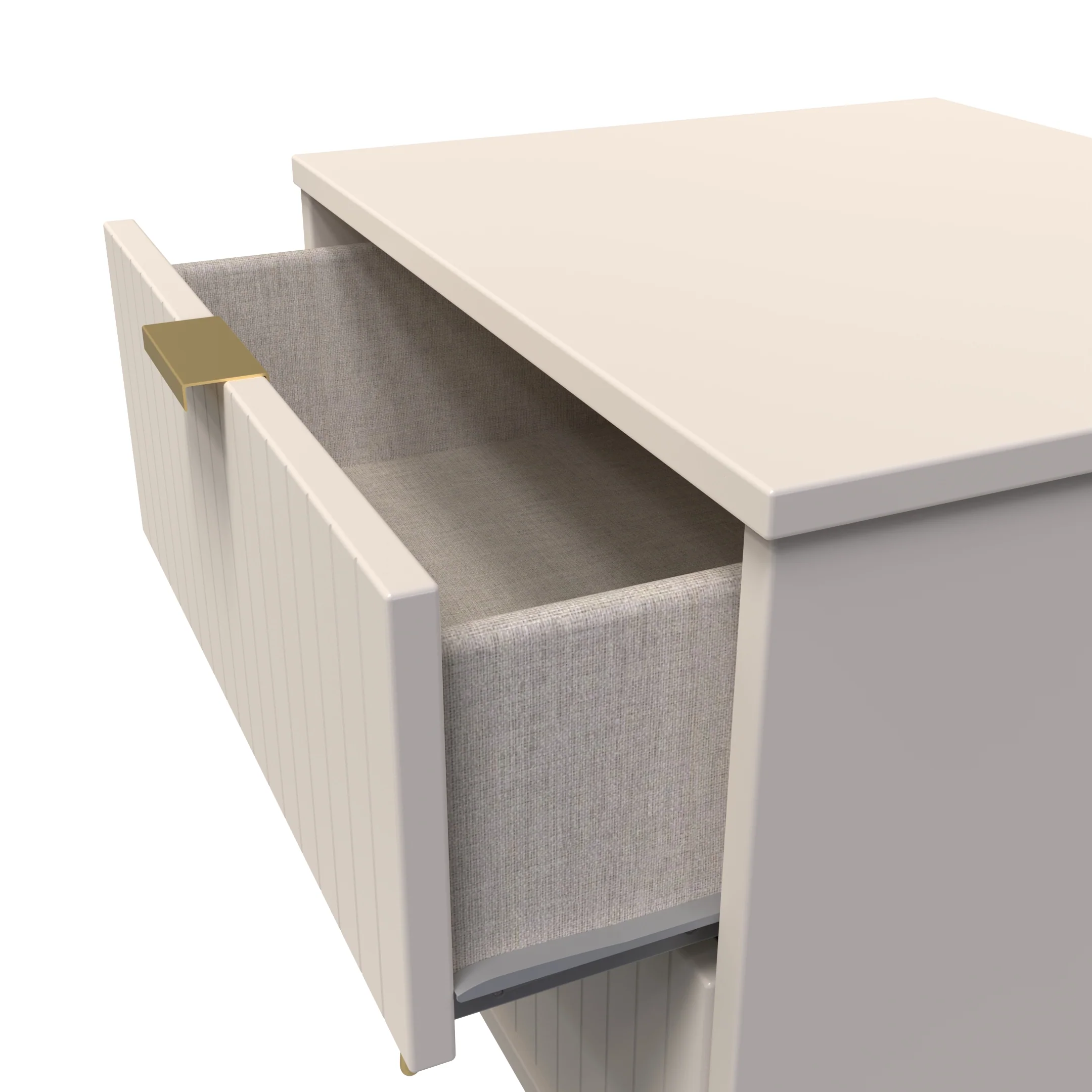 Breda Ready Assembled 2 Drawer Bedside Cabinet in Kashmir Matt - Image 5