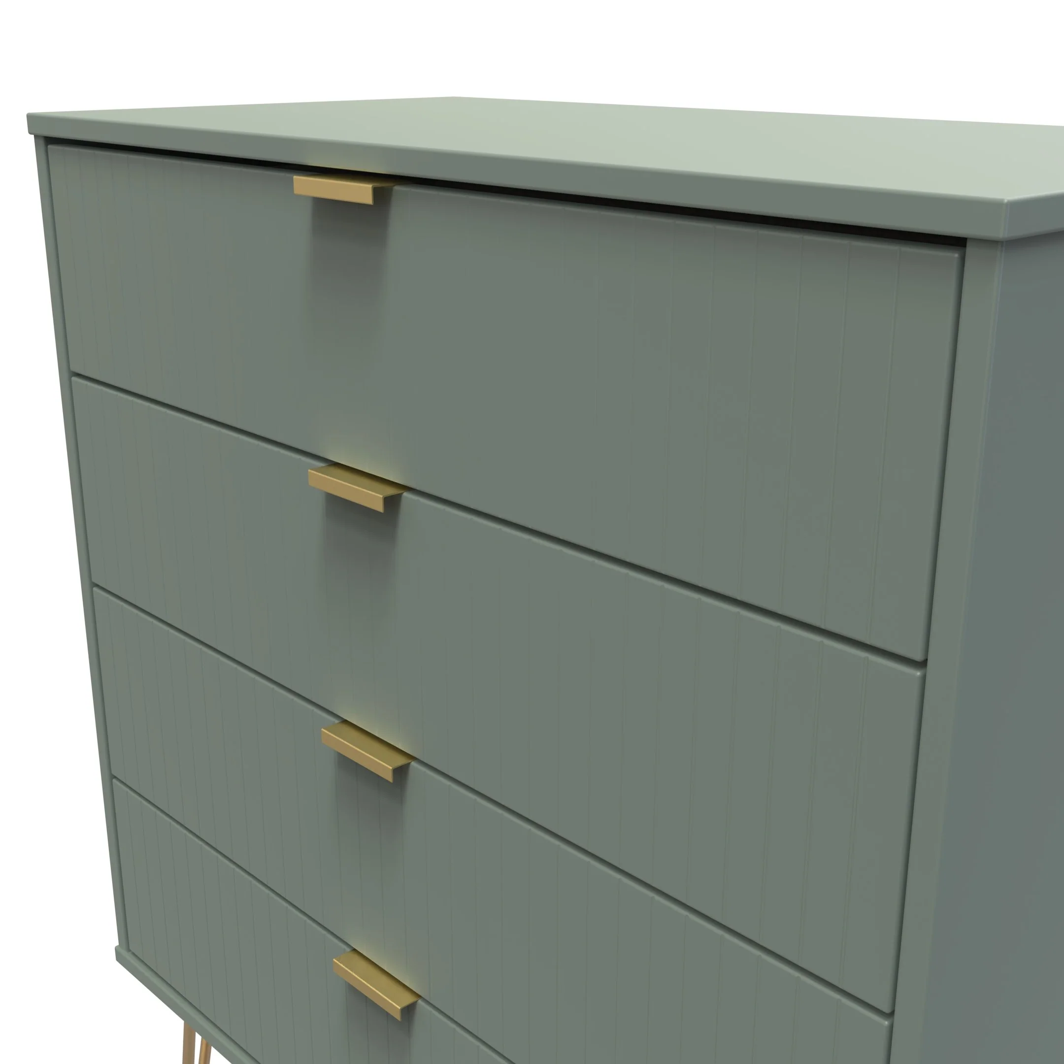 Breda Ready Assembled 4 Drawer Chest in Reed Green - Image 4