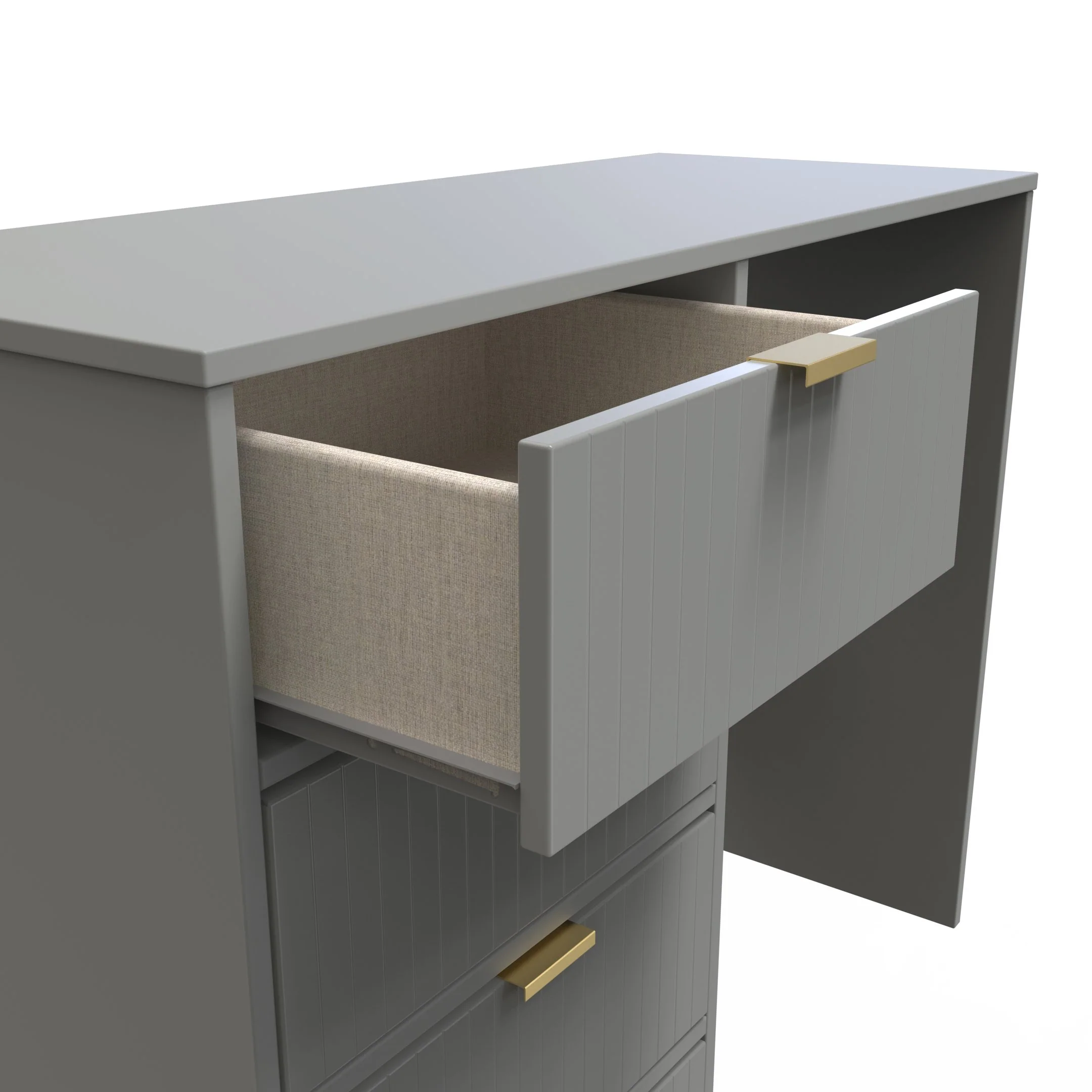Breda Ready Assembled 4 Drawer Vanity in Dusk Grey - Image 10
