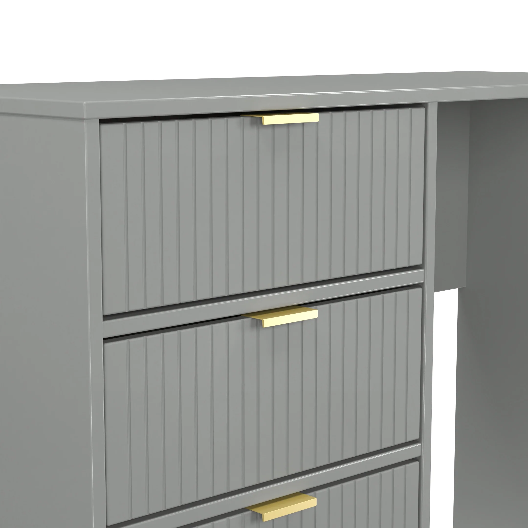 Breda Ready Assembled 4 Drawer Vanity in Dusk Grey - Image 7