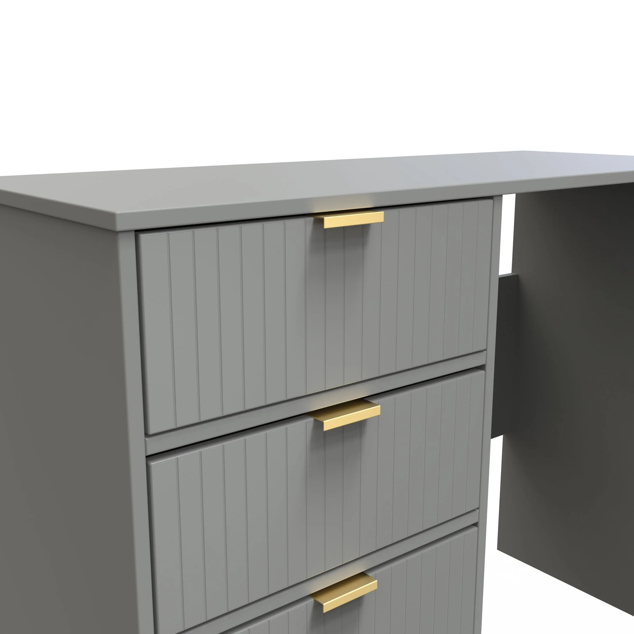 Breda Ready Assembled 4 Drawer Vanity in Dusk Grey - Image 8