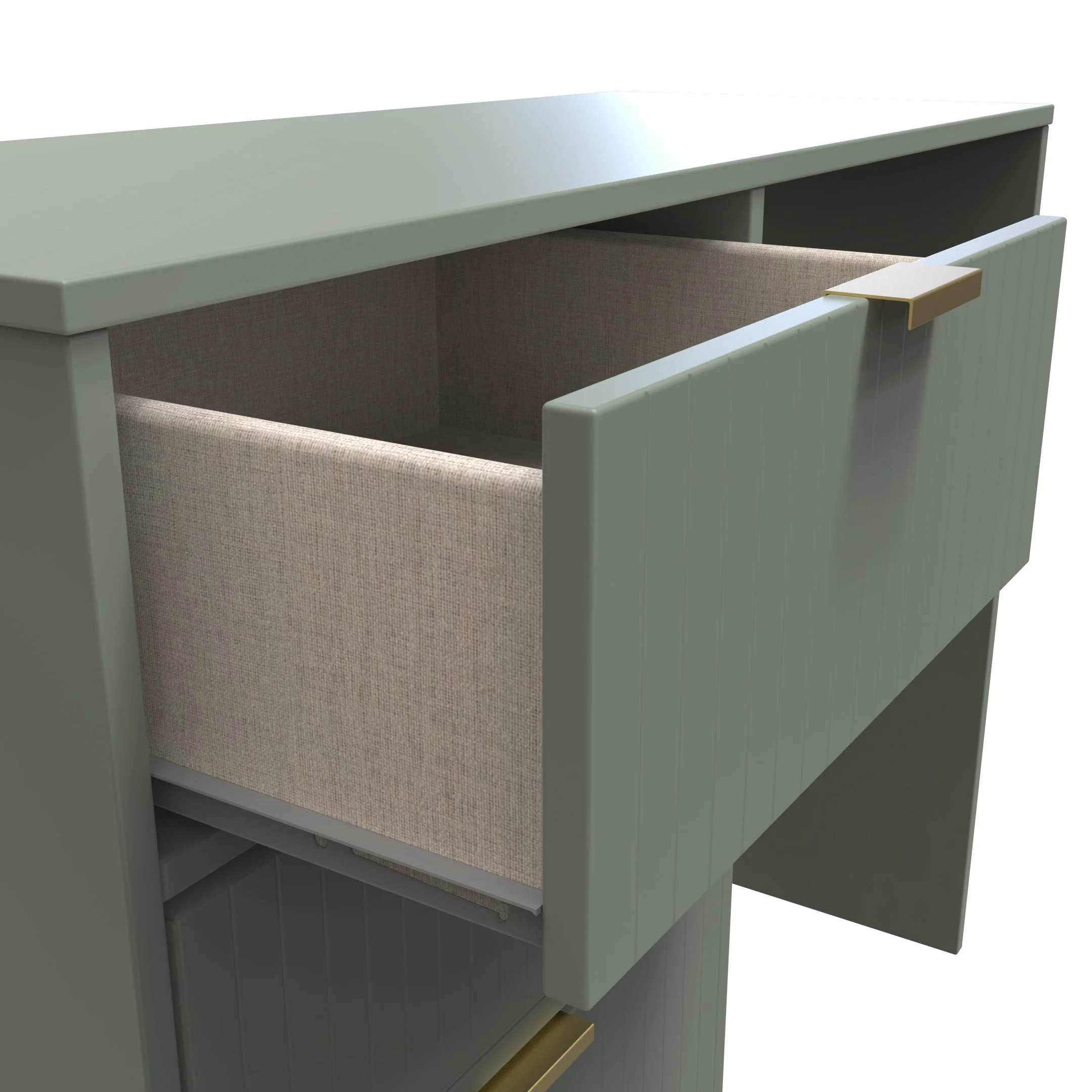 Breda Ready Assembled 4 Drawer Vanity in Reed Green - Image 11
