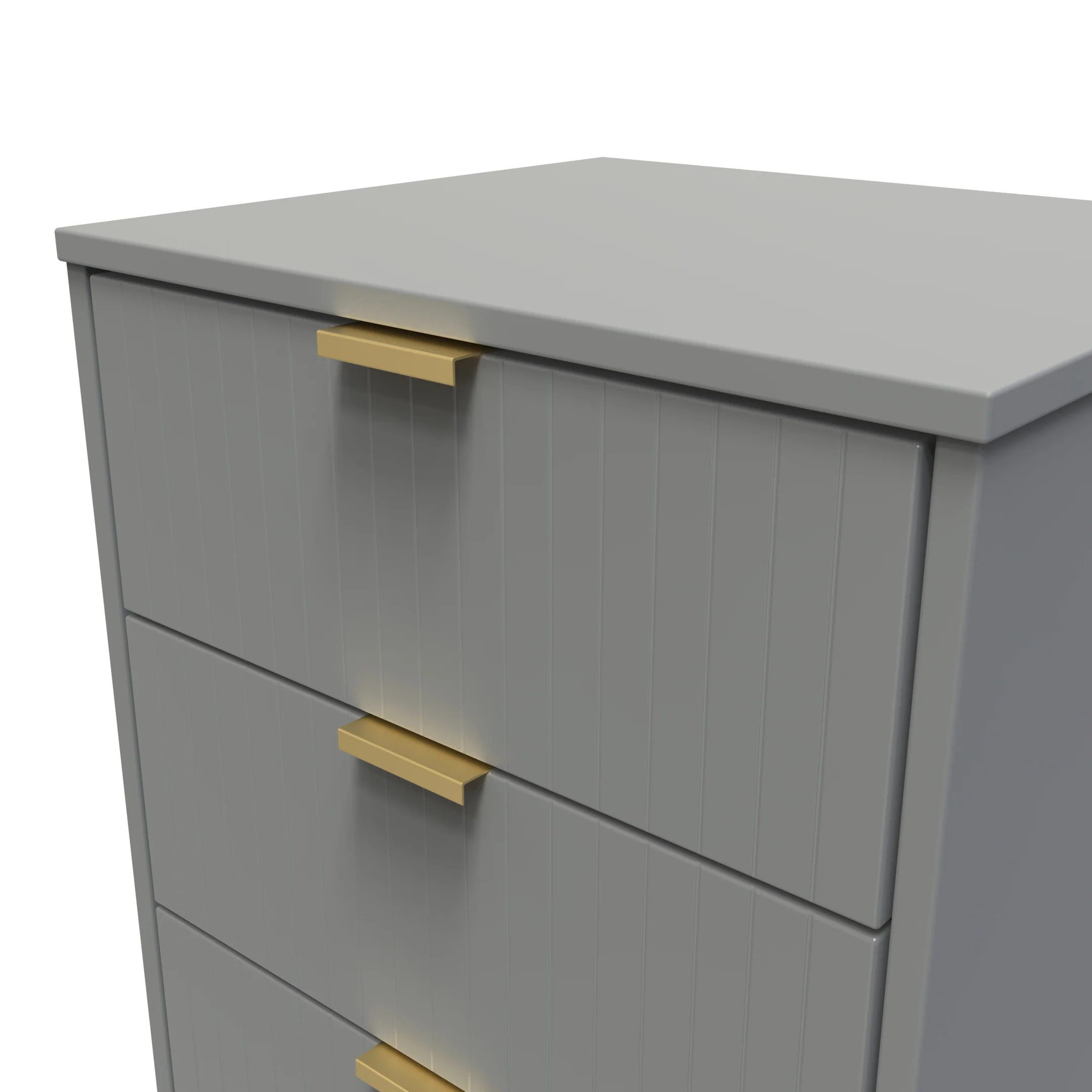 Breda Ready Assembled 5 Drawer Tallboy in Dusk Grey - Image 5