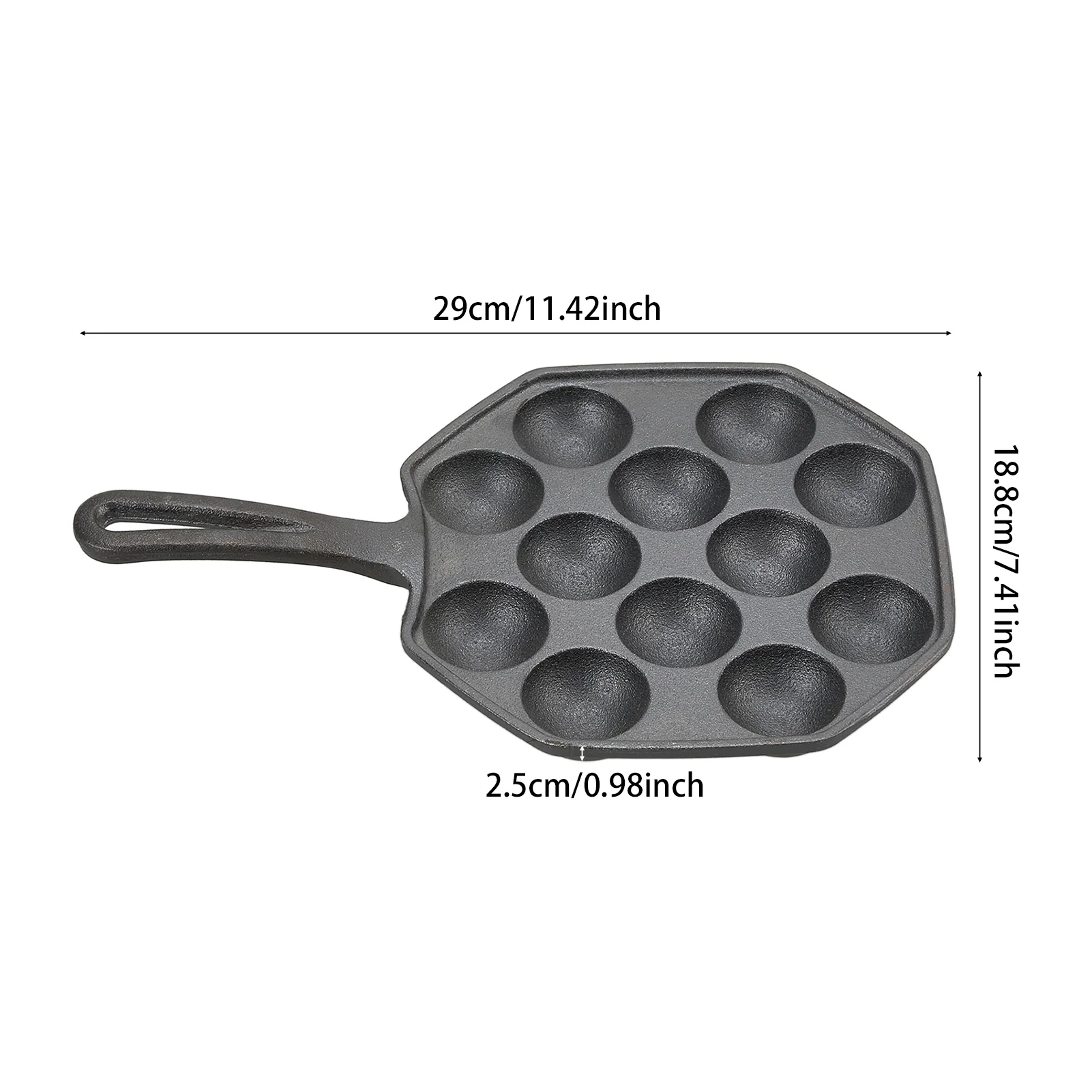 Breeins 12-Hole Cast Iron Takoyaki Pan - Image 6