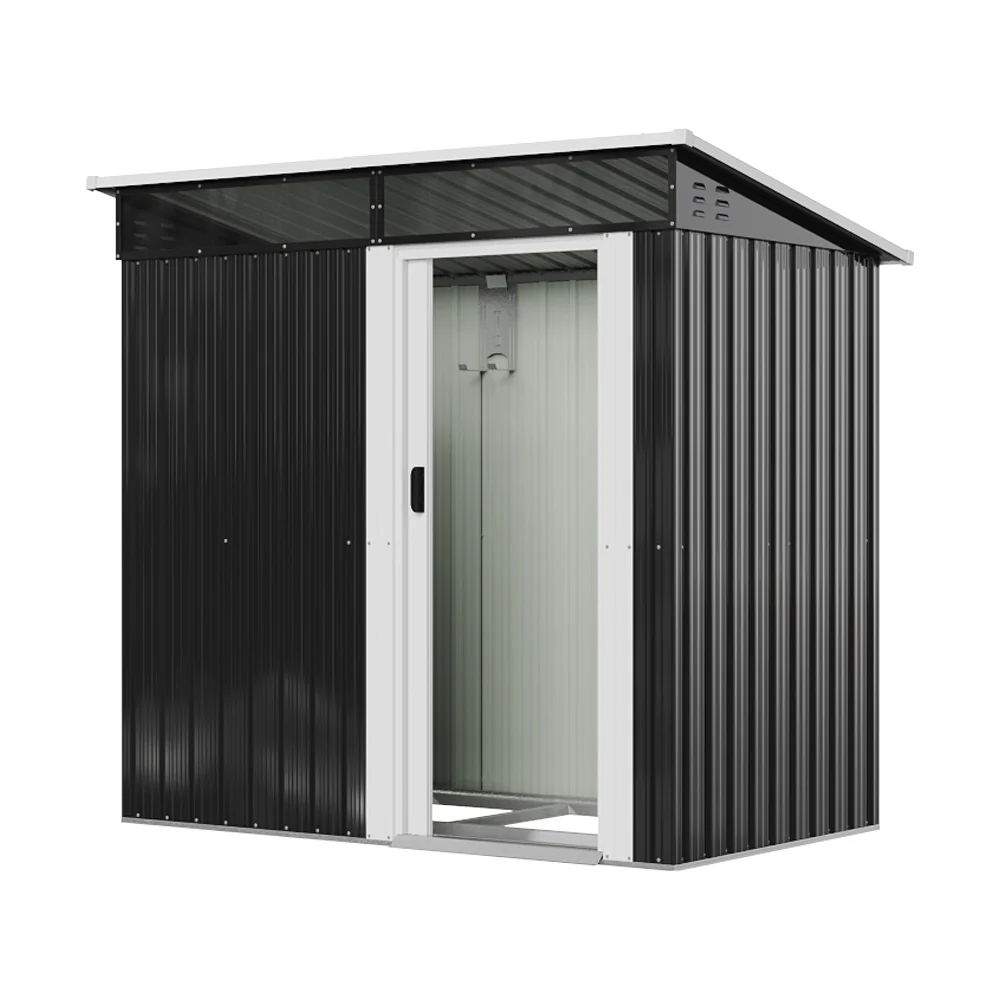 Breeins 4x6FT Metal Pent Roof Garden Tool Shed - Image 5