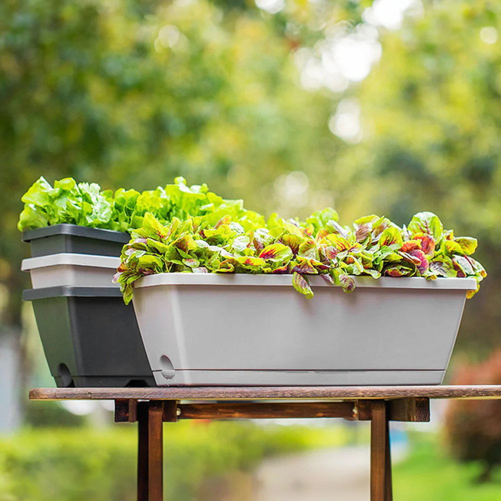 Breeins 5-Piece Rectangle Garden Planter Set - Image 2