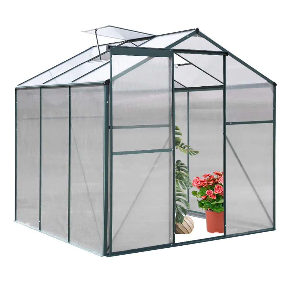 Breeins 6x6ft Aluminium Hobby Greenhouse With Window Opening