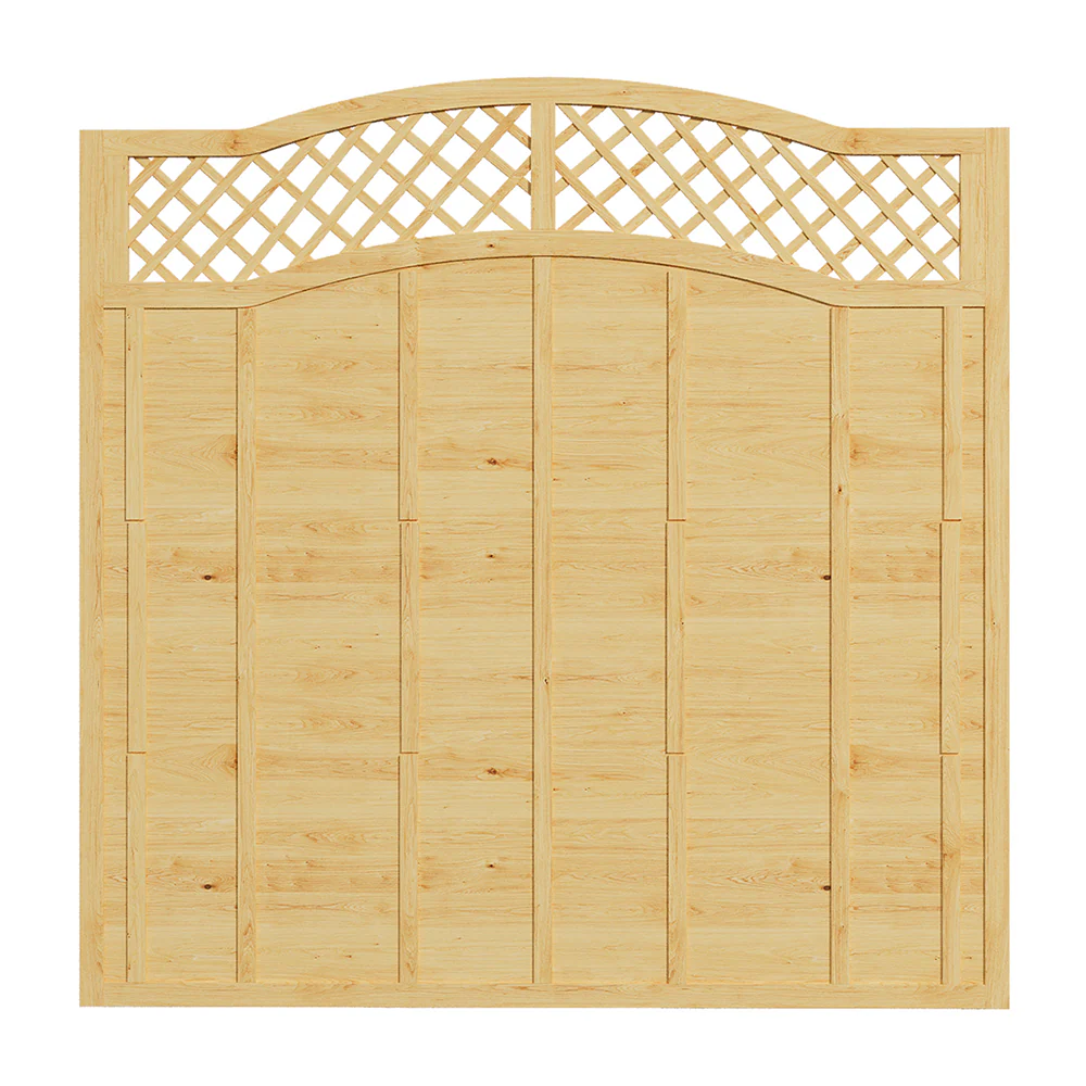 Breeins 6x6ft Lattice Top Wooden Garden Fence Panel