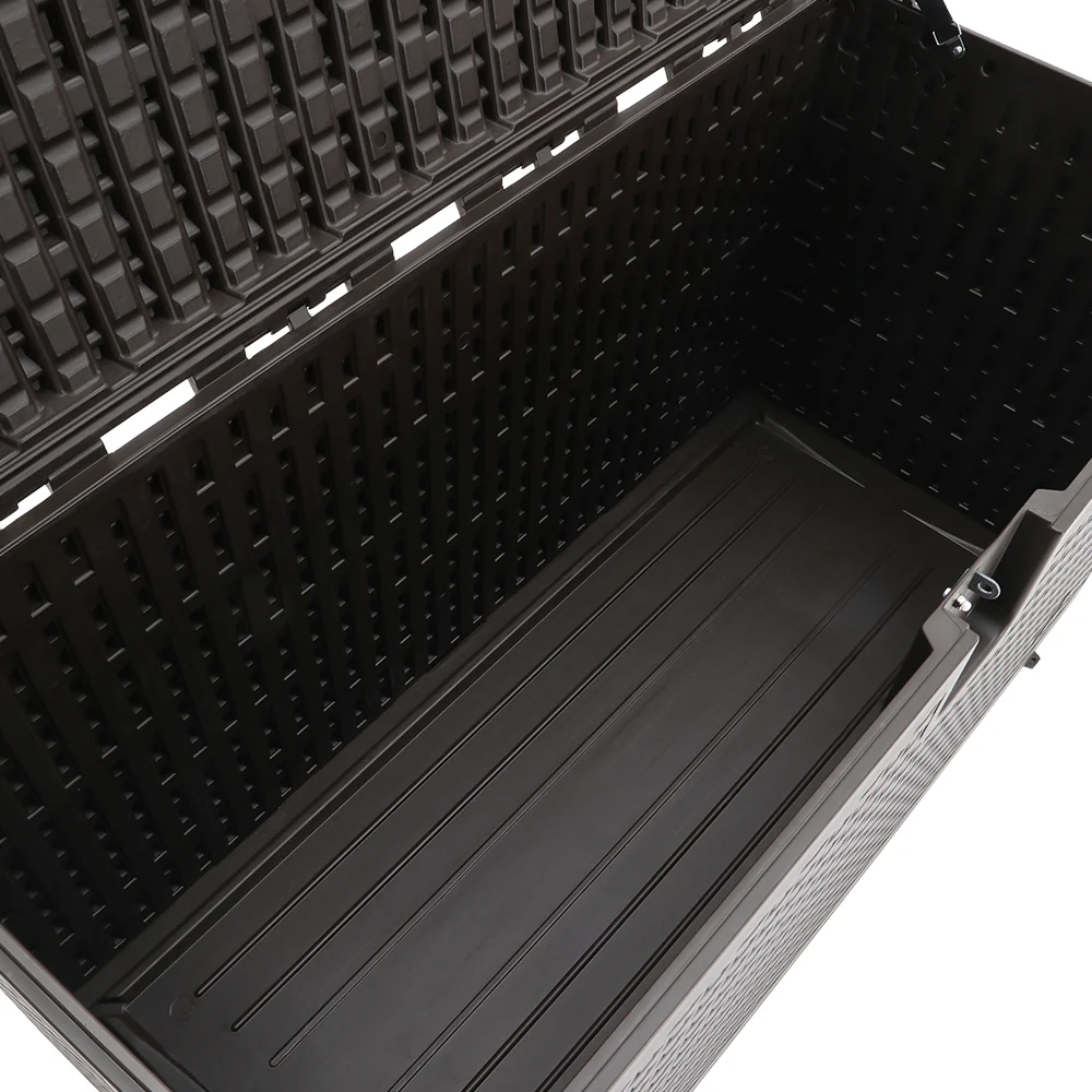 Breeins 99-Gallon Rattan Outdoor Deck Box - Image 4