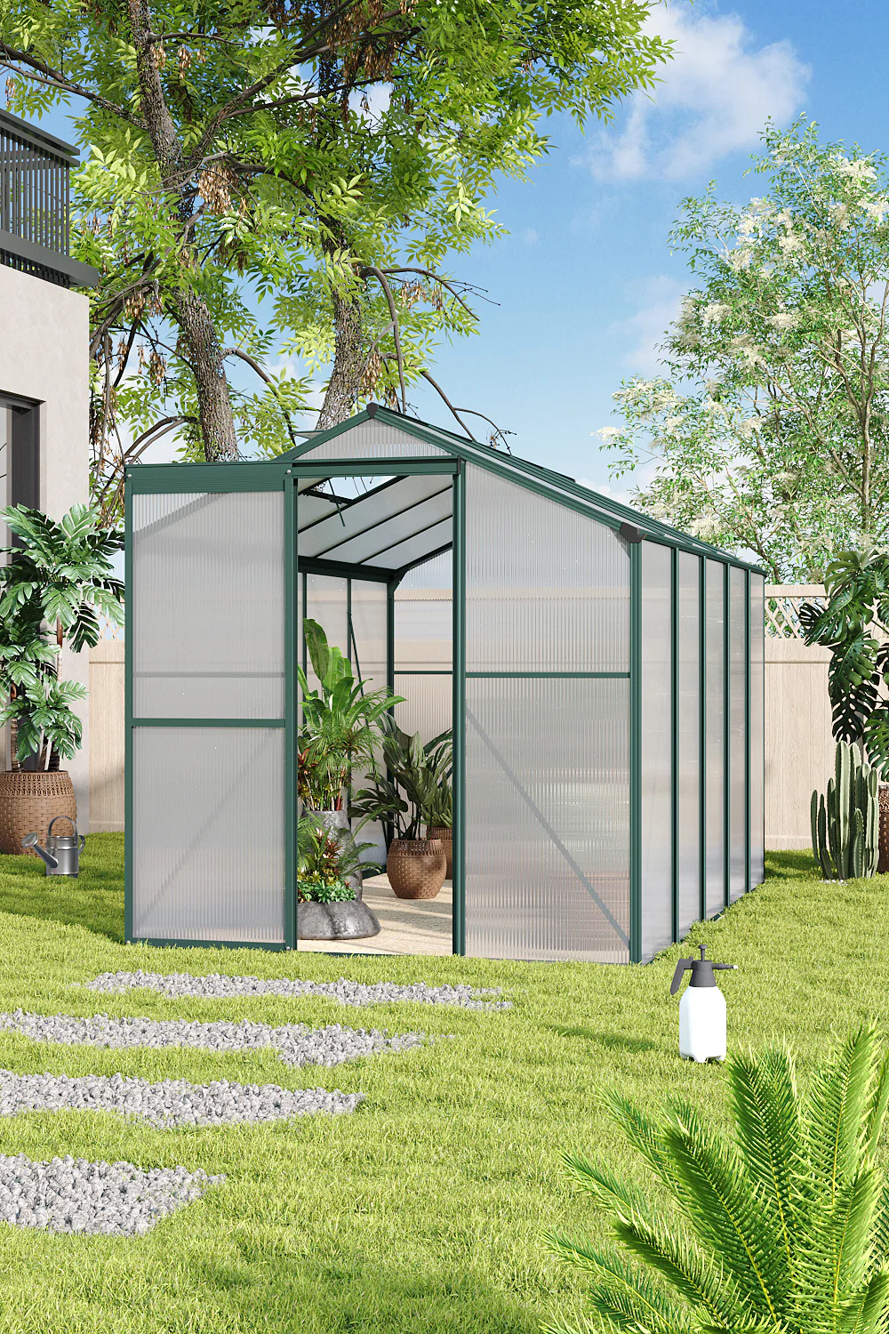 Breeins Aluminium Hobby 6 X 10ft Greenhouse With Window Opening