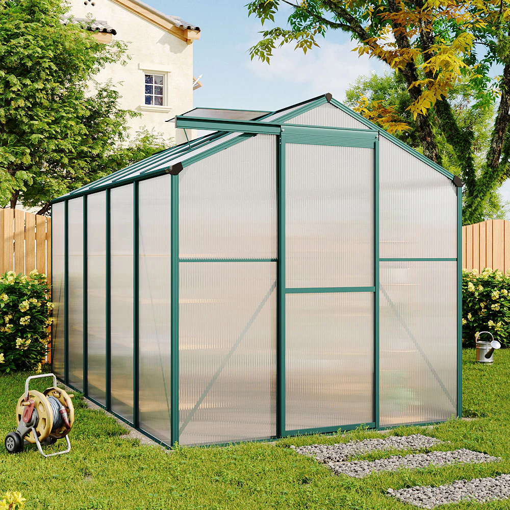 Breeins Aluminium Hobby 6 X 10ft Greenhouse With Window Opening - Image 2