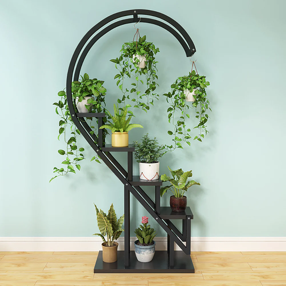 Breeins Arched Metal Plant Stand With Shelves - Image 2