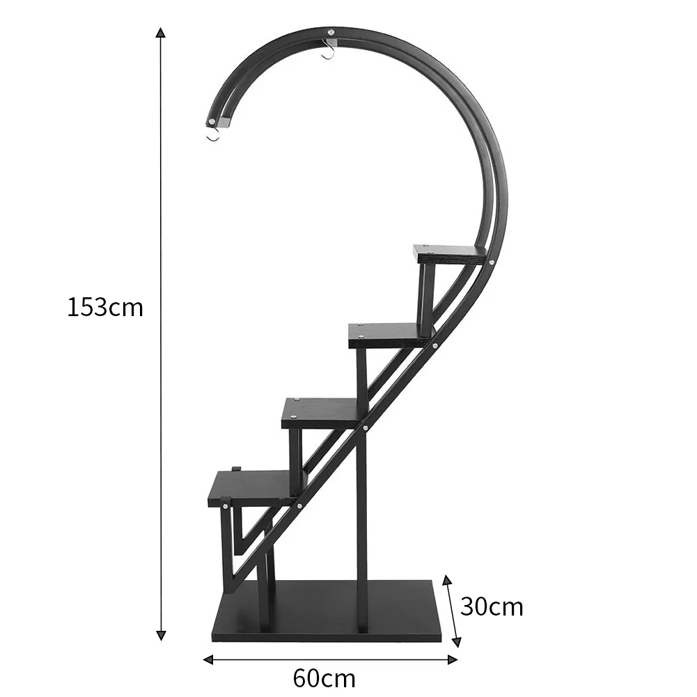 Breeins Arched Metal Plant Stand With Shelves - Image 4