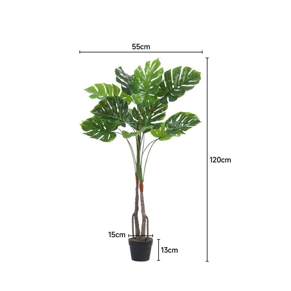 Breeins Artificial Monstera Deliciosa Tree In Pot For Decoration - Image 7