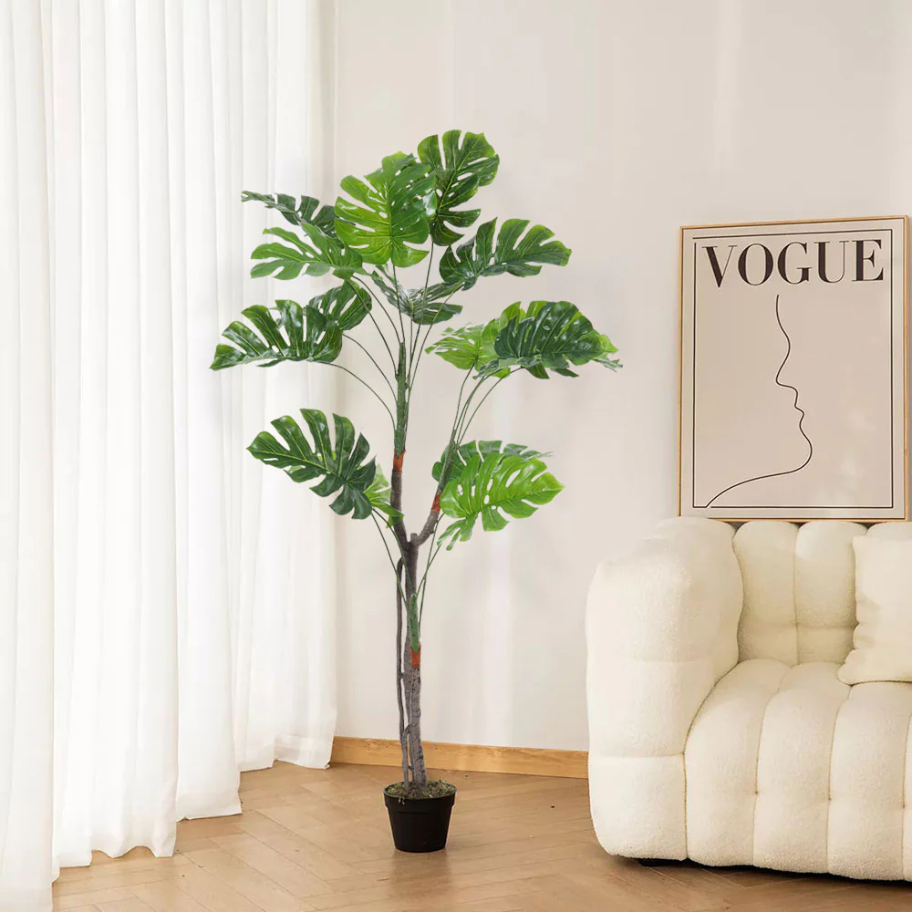 Breeins Artificial Monstera Deliciosa Tree In Pot For Decoration - Image 9