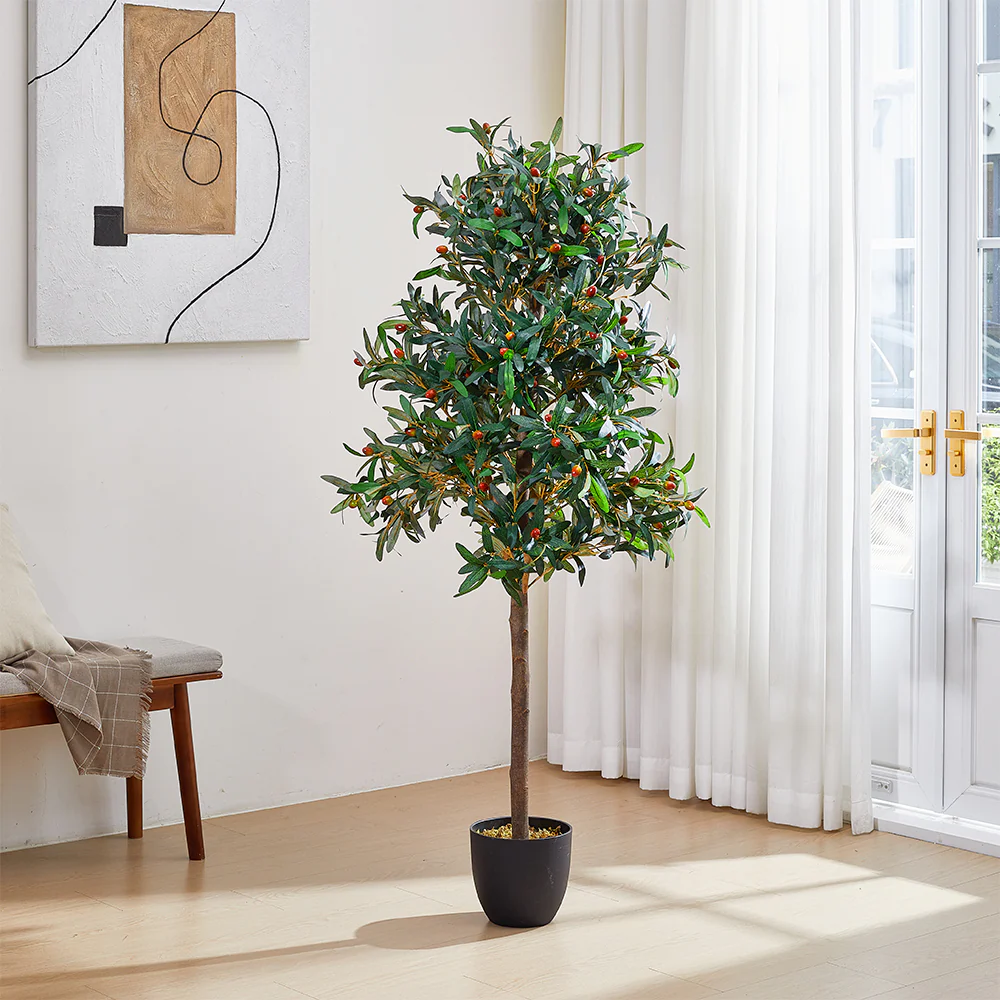 Breeins Artificial Olive Tree Decorative Plant In Planter - Image 2