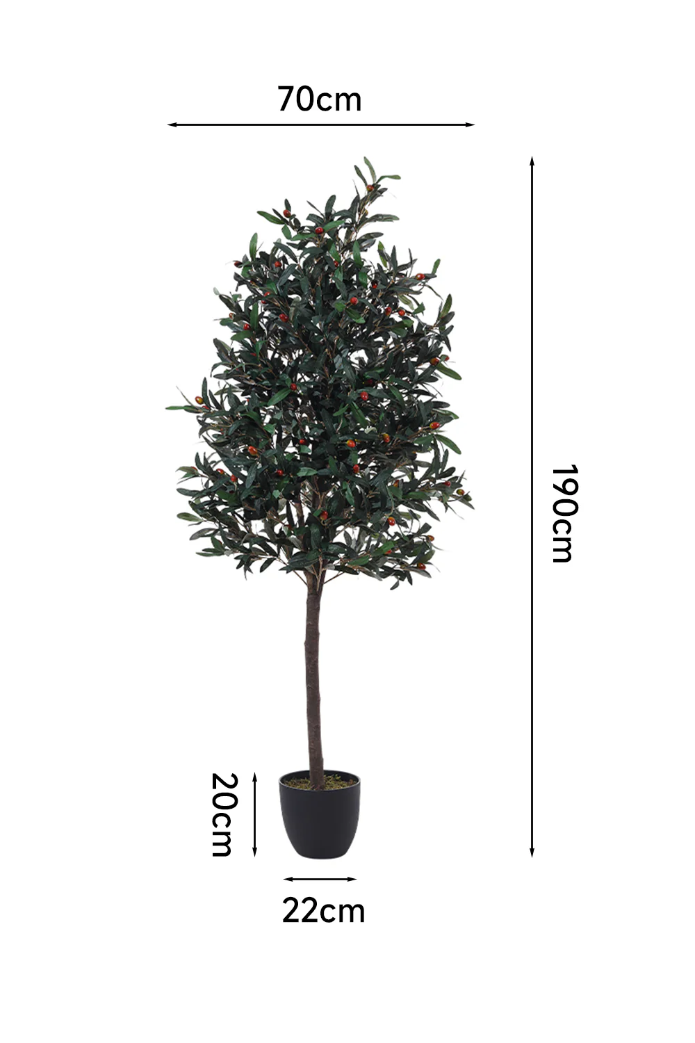 Breeins Artificial Olive Tree Decorative Plant In Planter - Image 6