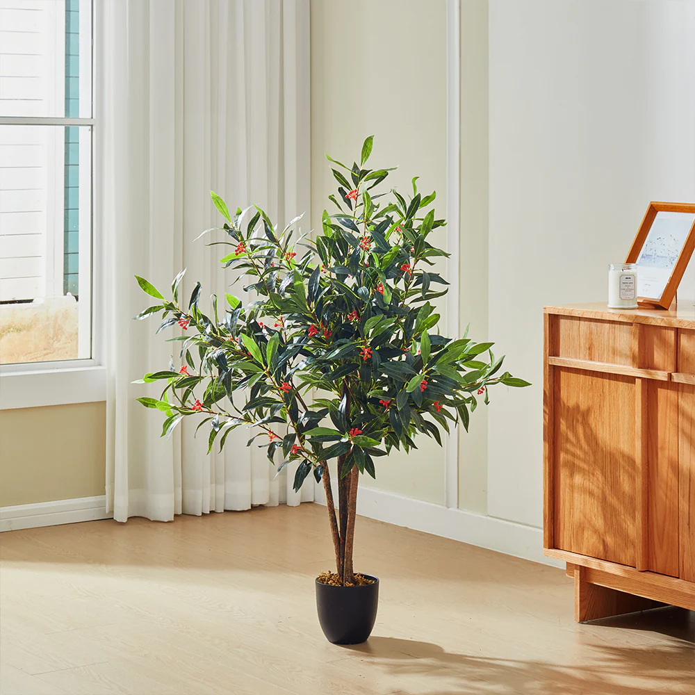 Breeins Artificial Olive Tree Decorative Plant In Planter - Image 3