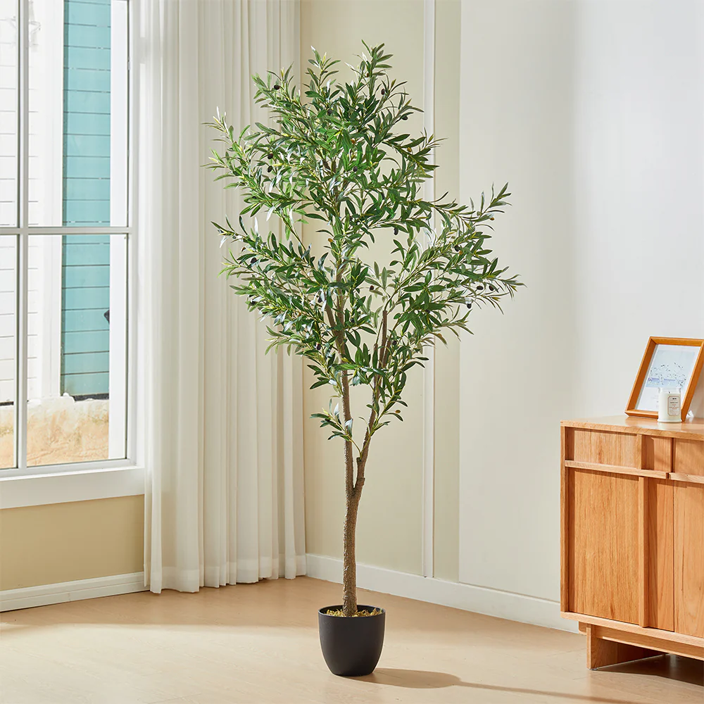 Breeins Artificial Olive Tree Decorative Plant in Planter - Image 2