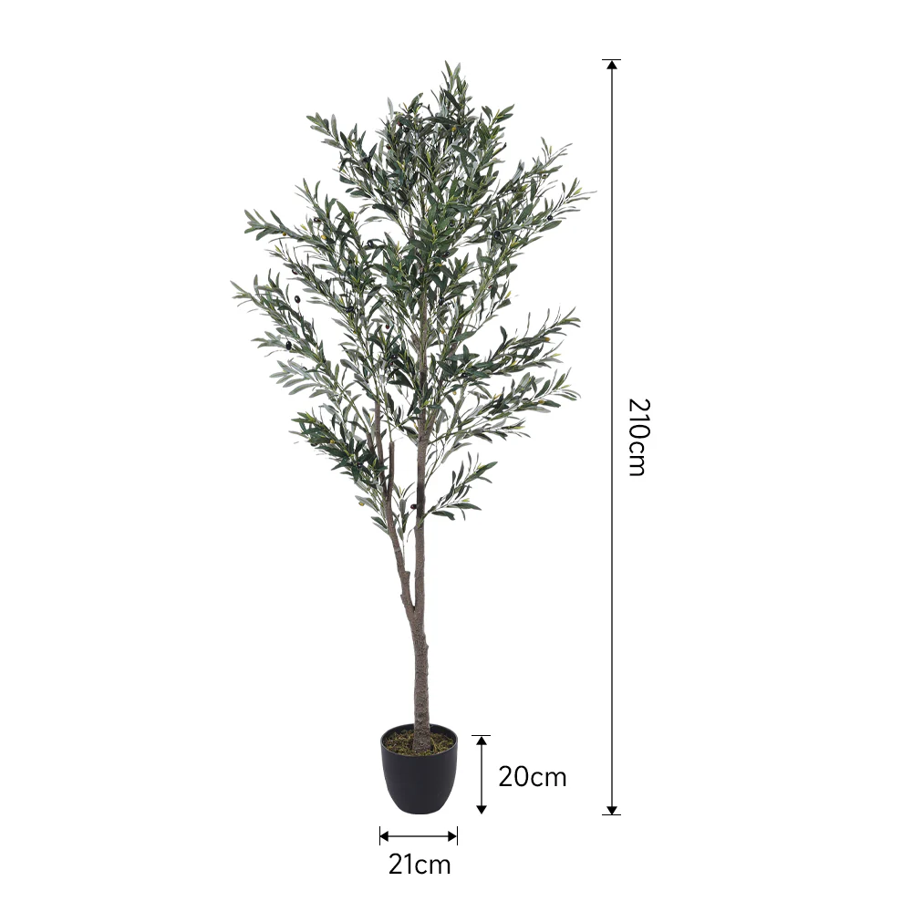 Breeins Artificial Olive Tree Decorative Plant in Planter - Image 7