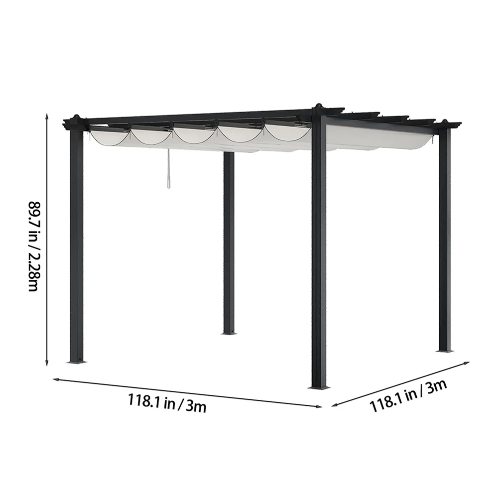 Breeins Backyard Aluminium Pergola With Sliding Roof - Image 7