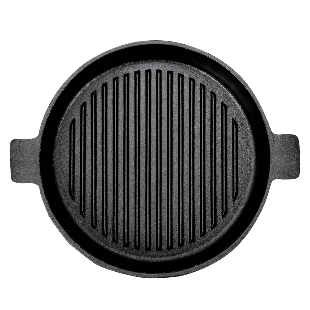 Breeins Black Round Cast Iron Grill Pan - Image 5