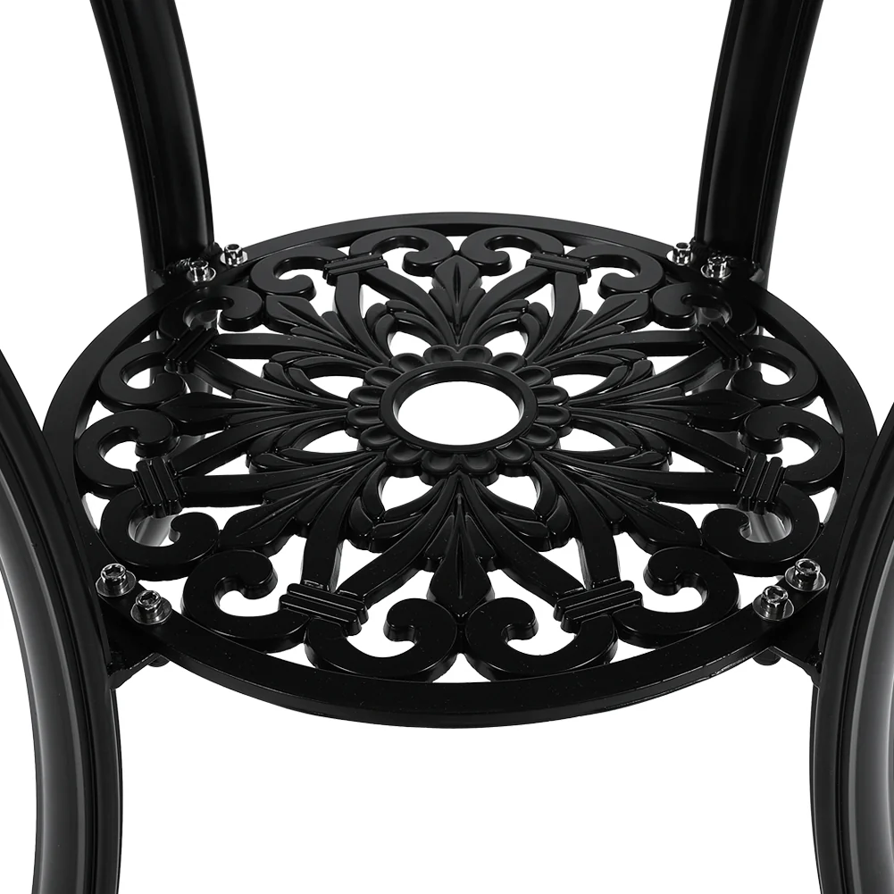 Breeins Cast Aluminum Patio Dining Table with Umbrella Hole - Image 4
