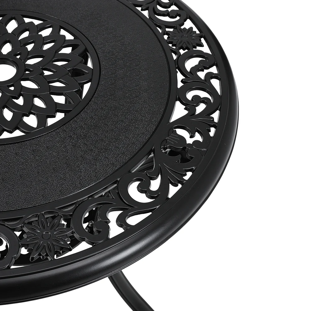Breeins Cast Aluminum Patio Dining Table with Umbrella Hole - Image 5