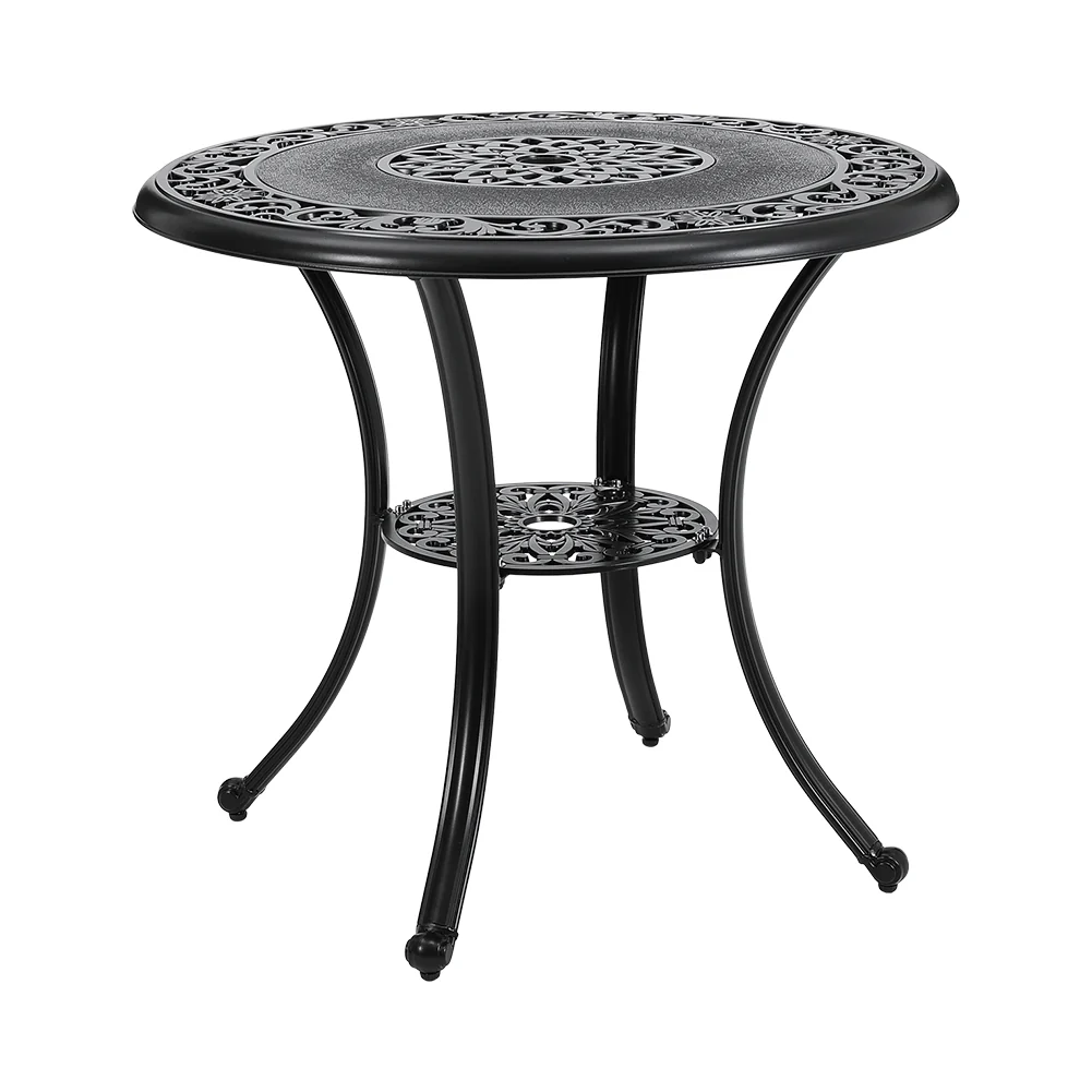 Breeins Cast Aluminum Patio Dining Table with Umbrella Hole - Image 6