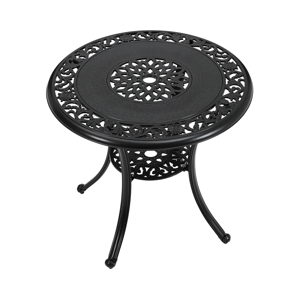 Breeins Cast Aluminum Patio Dining Table with Umbrella Hole - Image 7