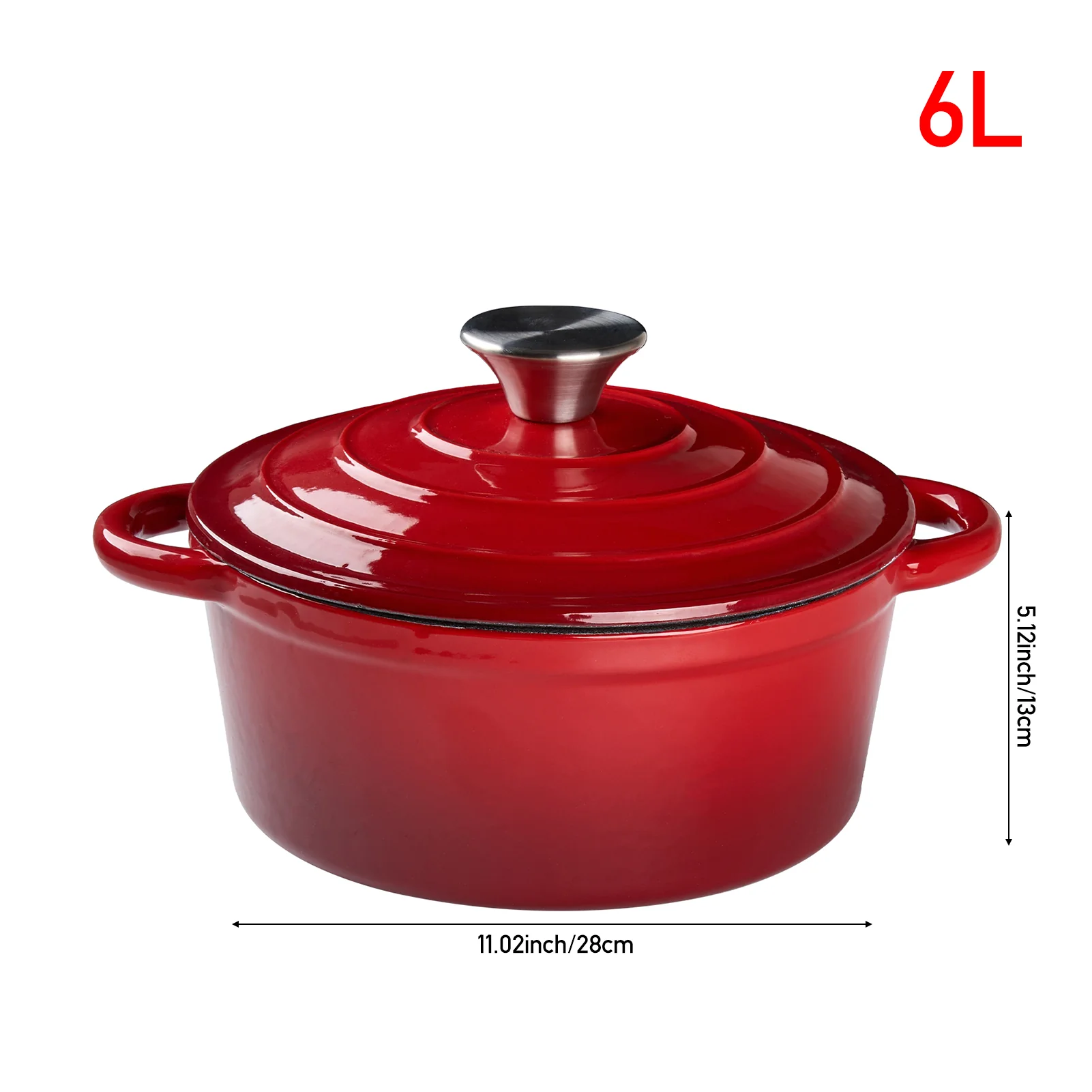 Breeins Enameled Cast Iron Dutch Oven Pot With Lid - Image 8
