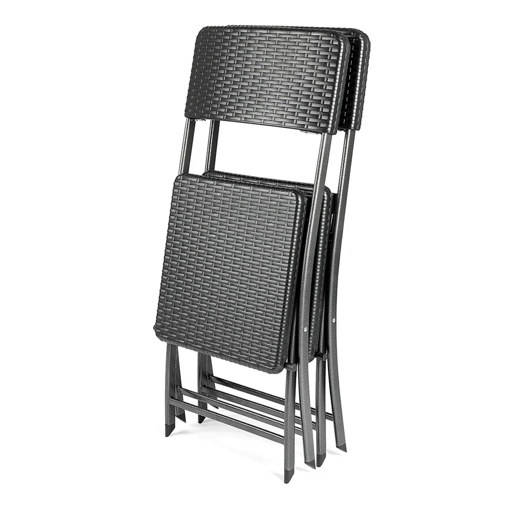 Breeins Foldable 3-Piece Bistro Set with Rattan-Style Table and Chairs - Image 11