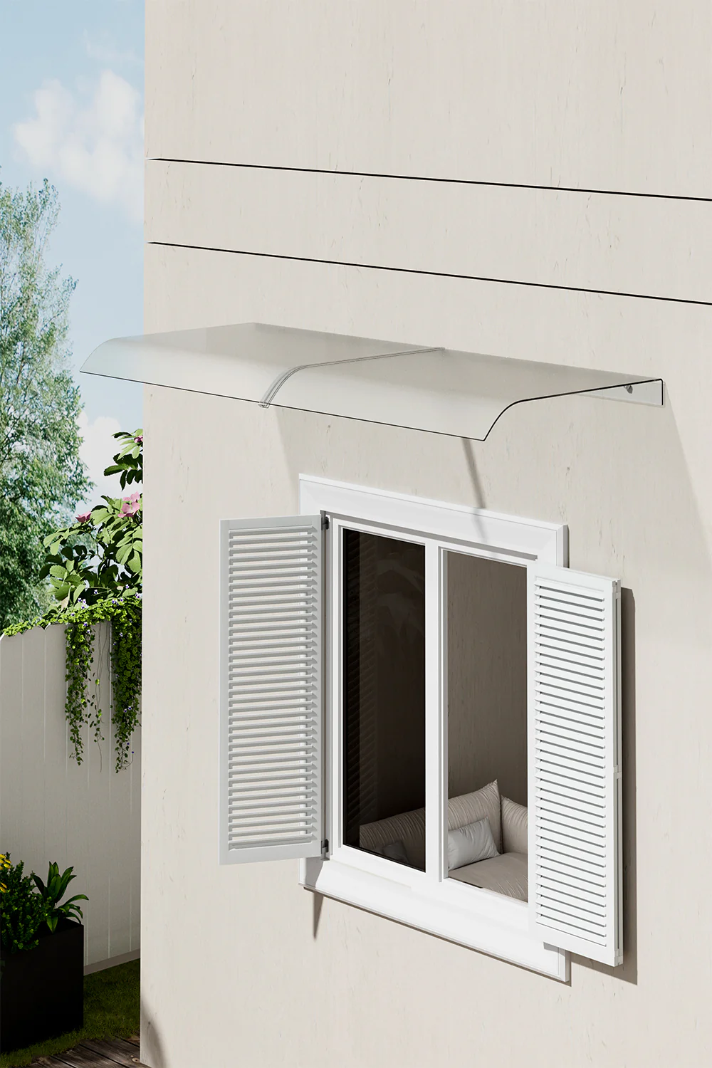 Breeins Frosted Window Door Awning Canopy - Image 2