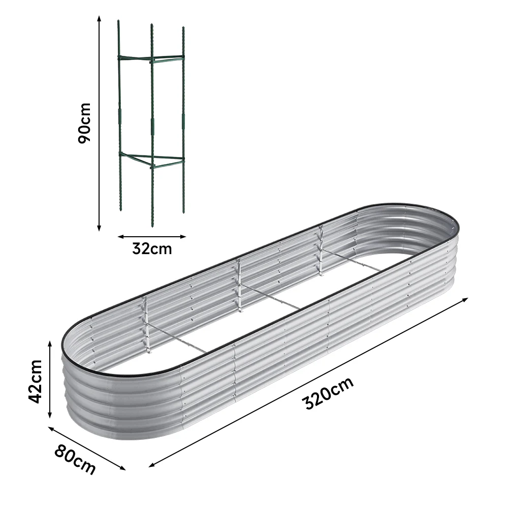 Breeins Galvanized Steel Outdoor Plant Bed - Image 7