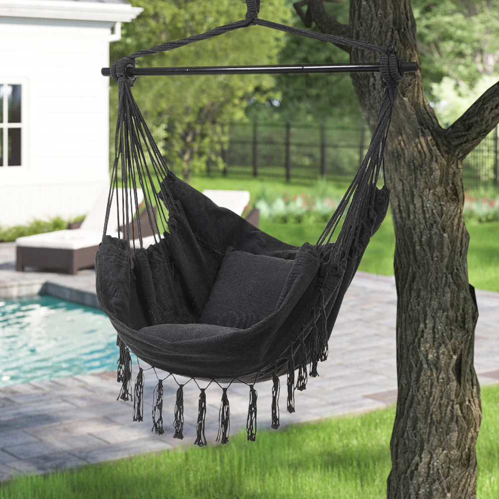 Breeins Garden Hanging Canvas Hammock Swing Chair - Image 2