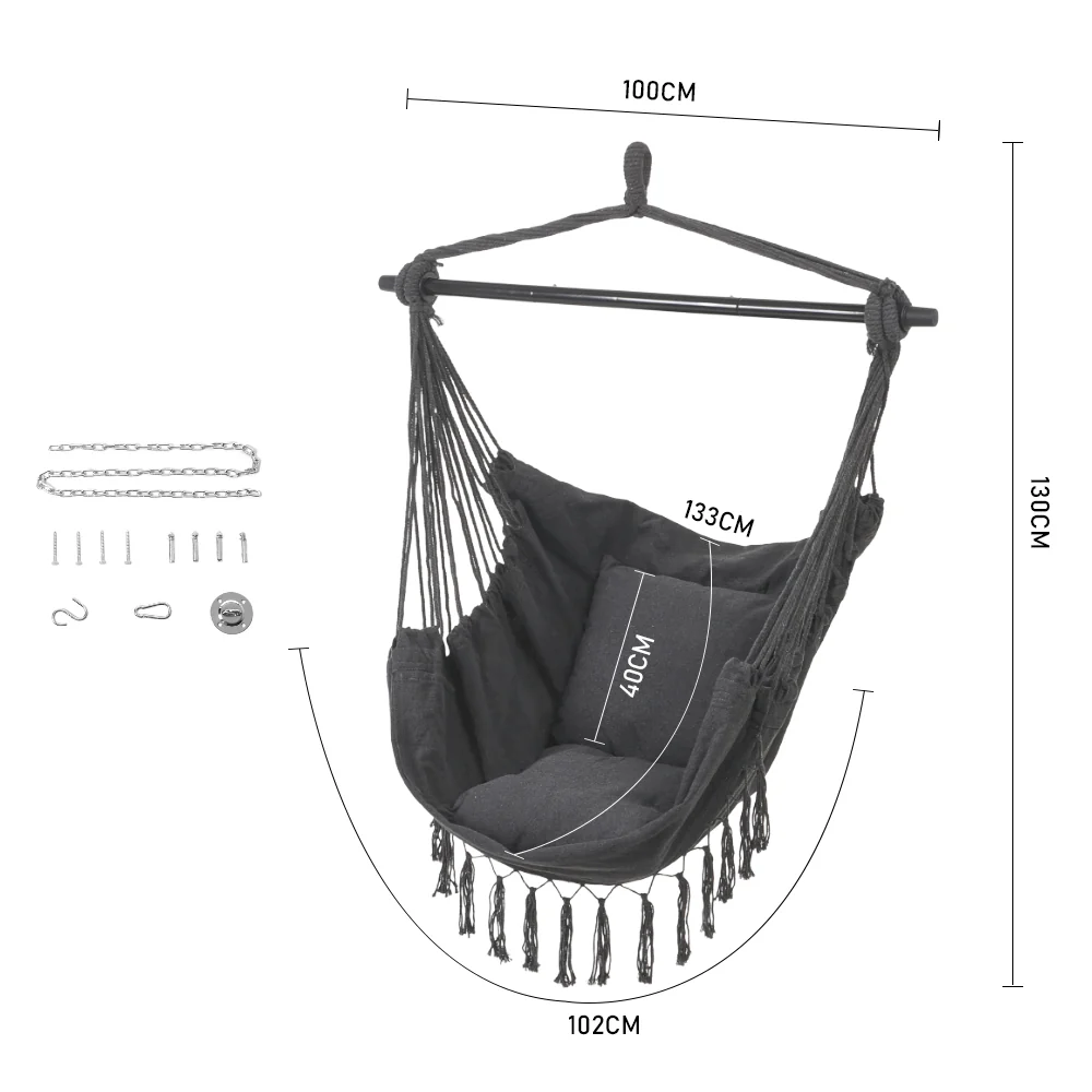 Breeins Garden Hanging Canvas Hammock Swing Chair - Image 8