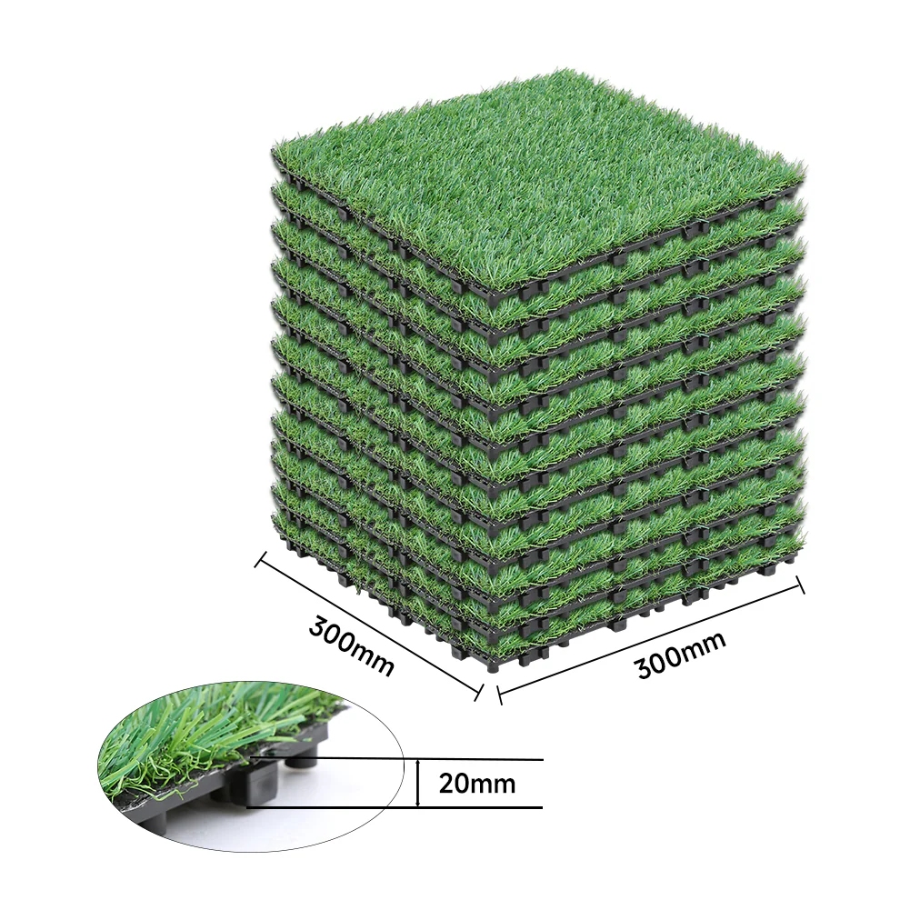 Breeins Interlocking Green Lawn Grass Tile Set - Image 7