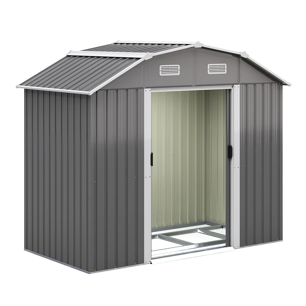 Breeins Large 7.5 x 4 ft Galvanized Steel Acrylic Storage Shed - Image 5