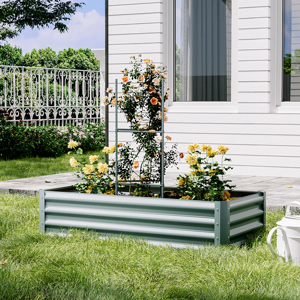 Breeins Outdoor Galvanized Steel Garden Bed - Image 2