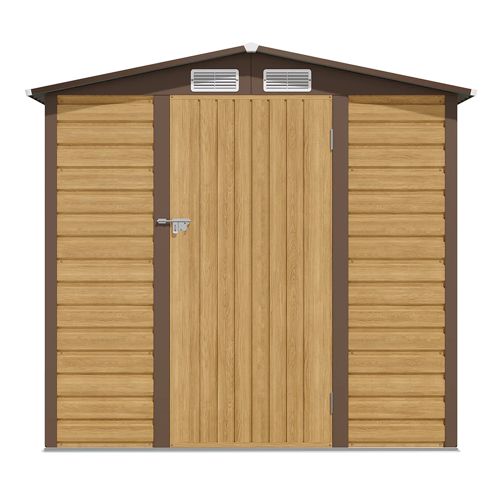 Breeins Outdoor Galvanized Steel Tawny Storage Shed 6ft X 4ft - Image 5