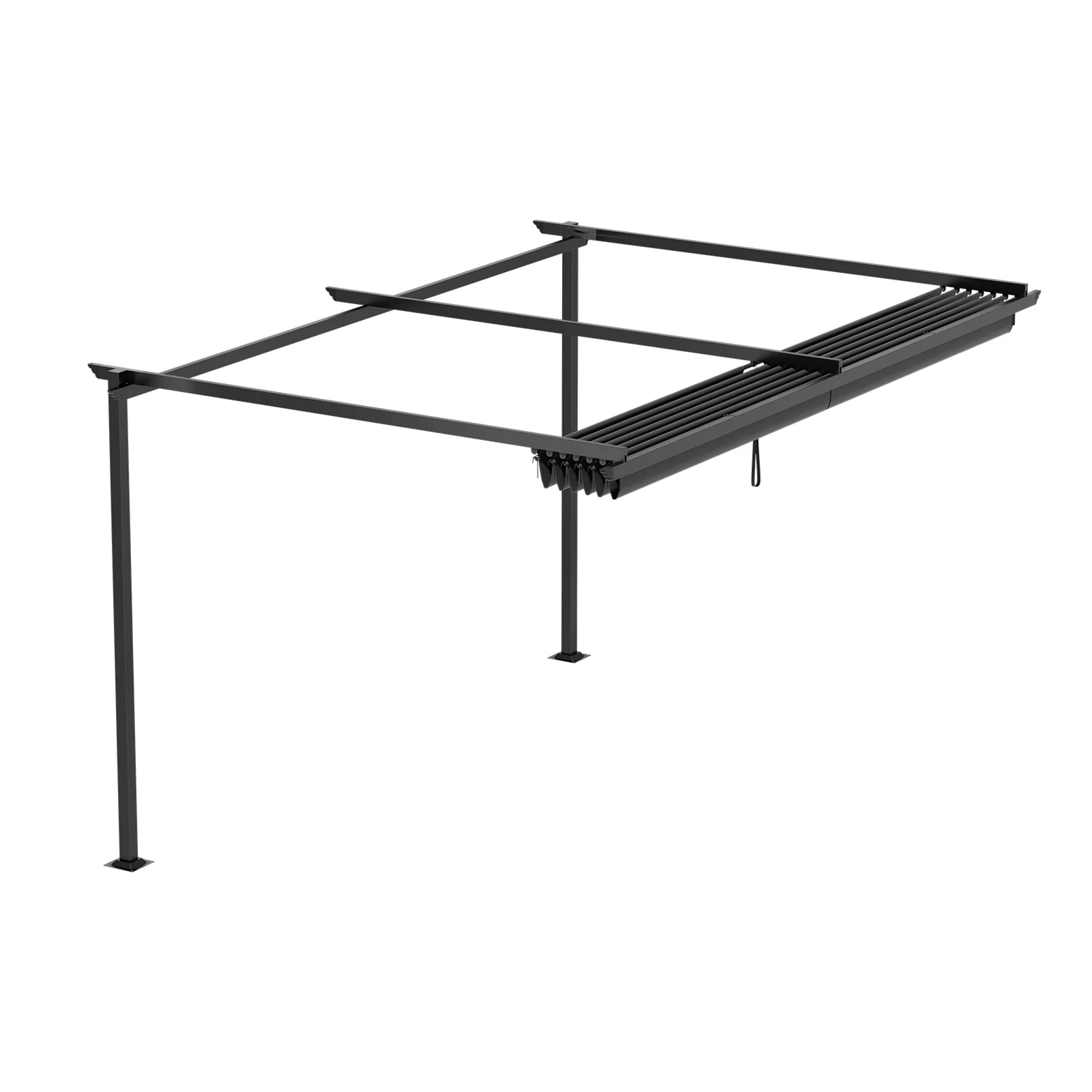 Breeins Outdoor Lean To Retractable Pergola With Canopy - Image 3