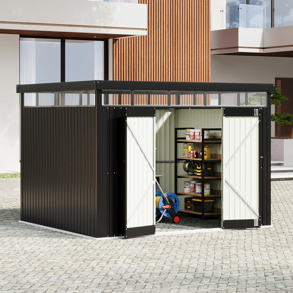 Breeins Outdoor Metal Garden Storage Shed - Image 3